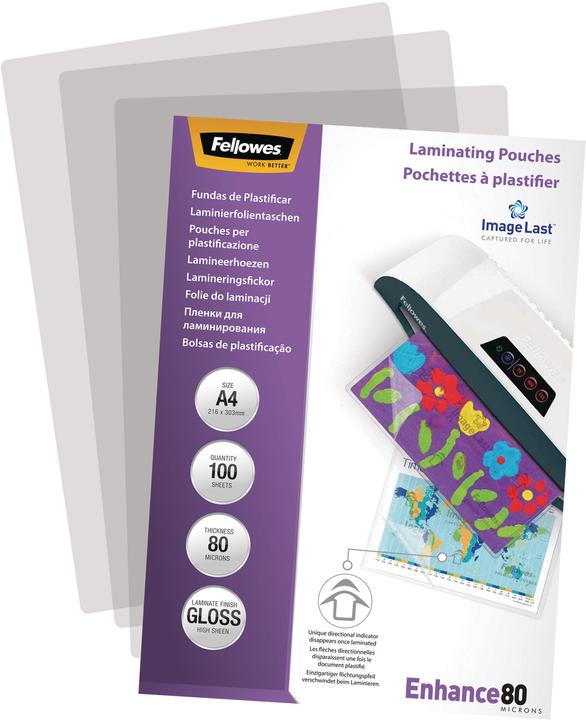 Actual product image Fellowes Enhance 80 (A4, 100 Piece, 80 µm)