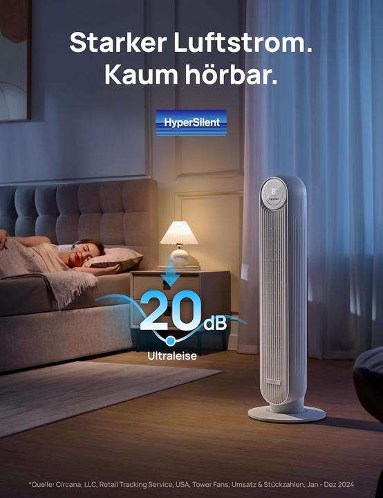 Actual product image Dreo Tower fan (28 dB)