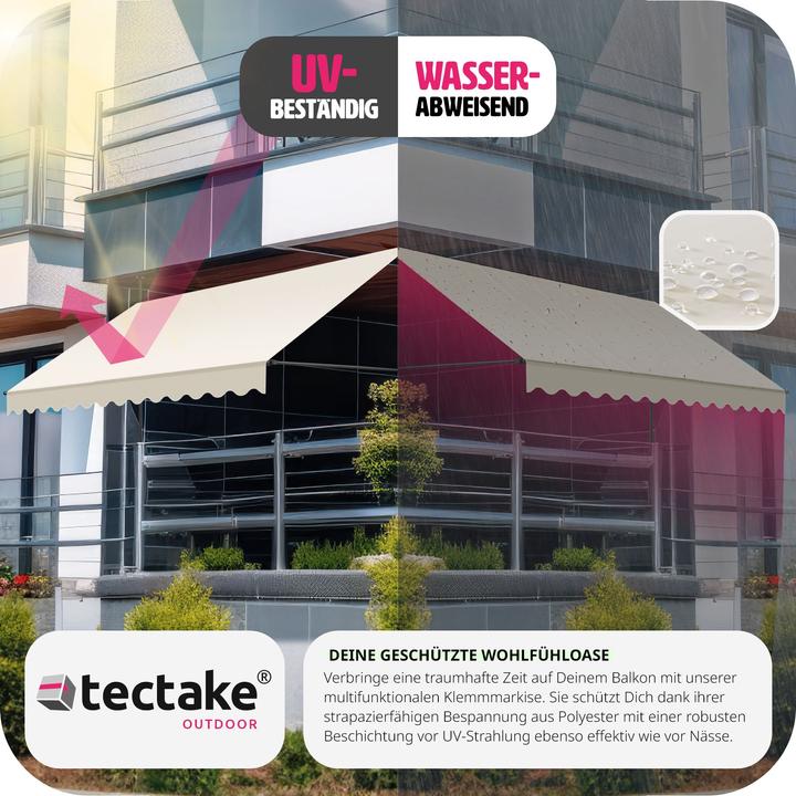 Produktbild tectake Klemmmarkise (4 m)