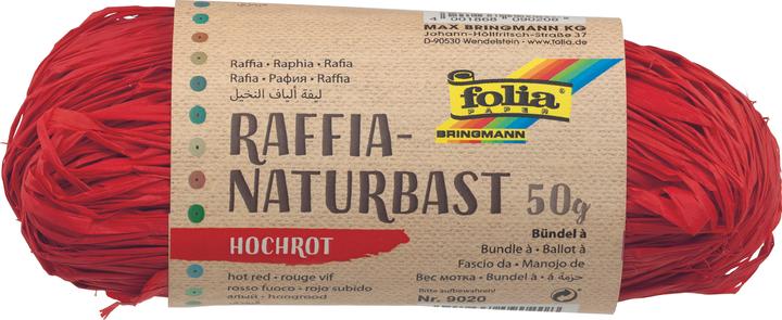 Produktbild Folia Bringmann Naturbast Raffia 50g Hochrot (Geschenkband, 1 x)