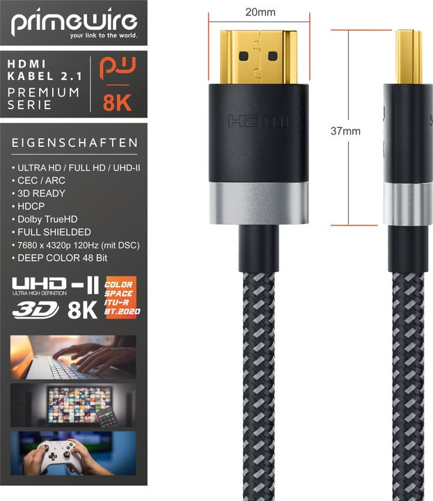 Actual product image Primewire HDMI (Typ A) — HDMI (Typ A) (2 m, HDMI)