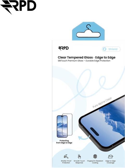 Actual product image RPD iPhone 13 Pro Max / 14 Plus - SilkTouch Premium - Edge-to-edge armoured glass, transparent (1 Piece, Apple iPhone 14 Plus, Apple iPhone 13 Pro Max)