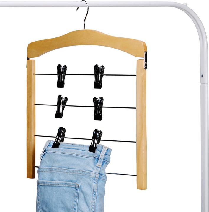 Produktbild alpina Mehrfach Hosenbügel mit Clips, 4er-Set (4 x)