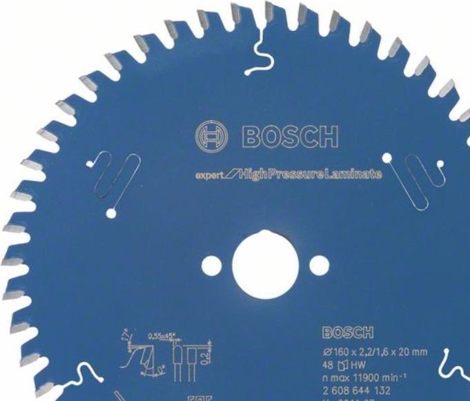 Actual product image Bosch Professional Zubehör Circular saw blade Expert for High Pressure Laminate, 160 x 20 x 2.2 mm, 48