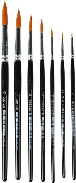 Actual product image Creativ Company Ronde Penselen - 7 maten, 84st. (7 mm)