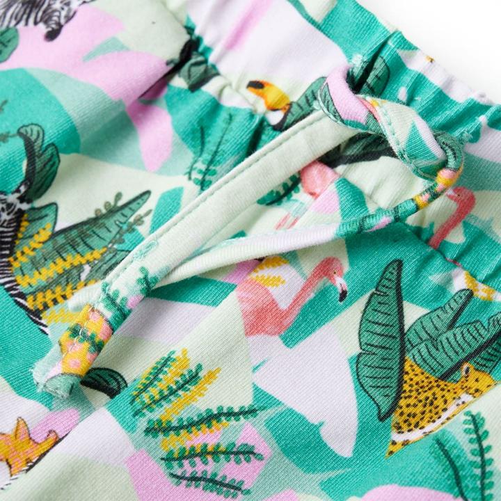 Actual product image VidaXL Children's shorts with drawstring Light mint green 104.Material (104)