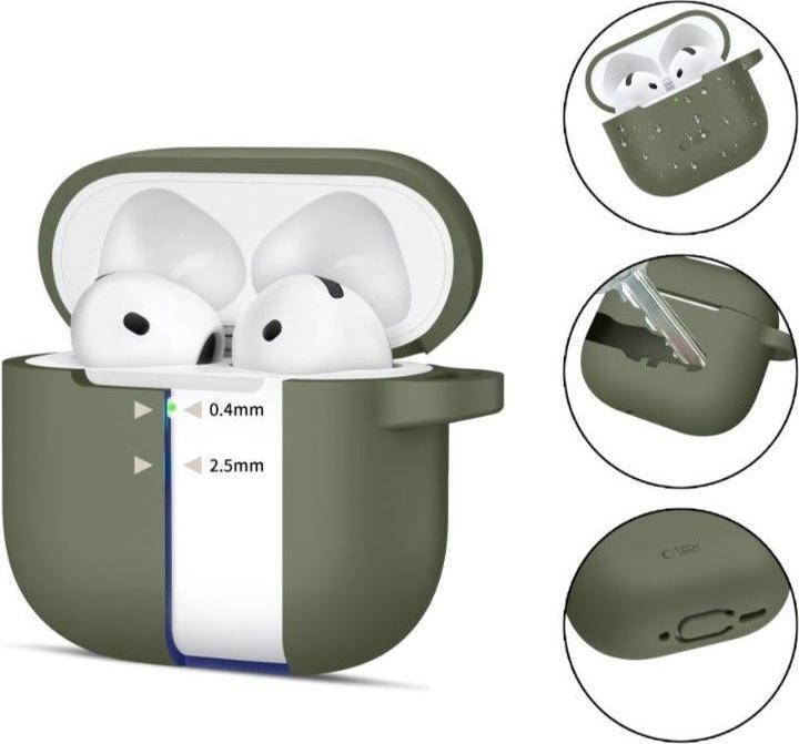 Produktbild Tech-Protect AIRPODS 4 SILICONE HOOK Case (Kopfhörer Tasche)