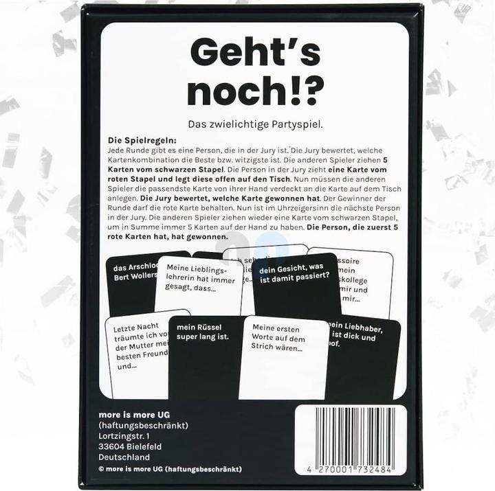 Actual product image More is more Still going!? - the dodgy party game (German)