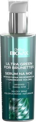 L´Biotica Biovax Glamour Ultra Green Night Hair Serum For Brunettes 100Ml (100 ml)