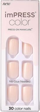 KISS Self-adhesive nails imPRESS Color Point Pink 30 pcs (Pink)