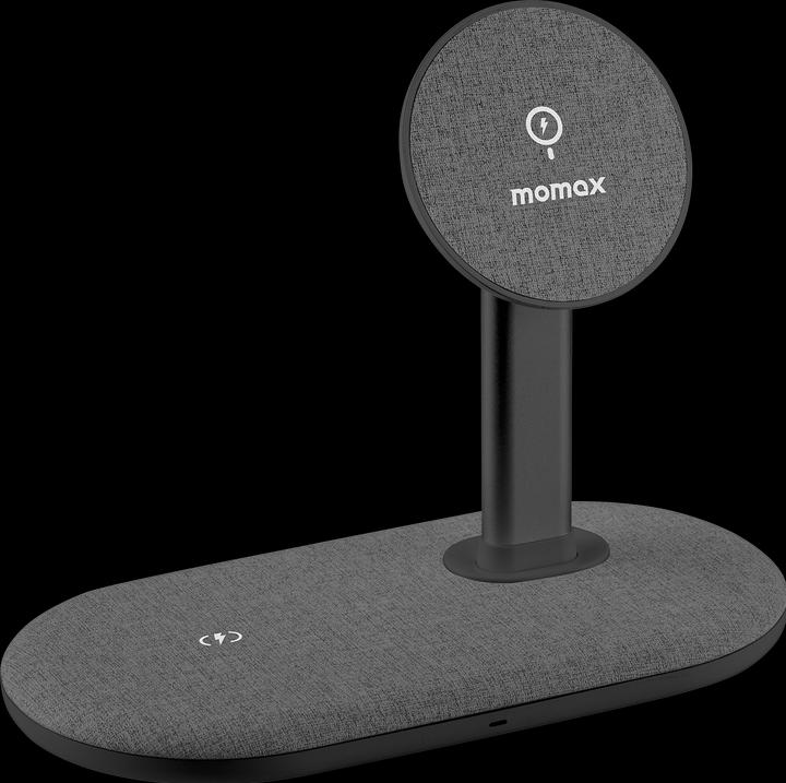 Actual product image Momax Q.MAG DUAL 15W Magnetic Wireless Charging Stand (15 W)