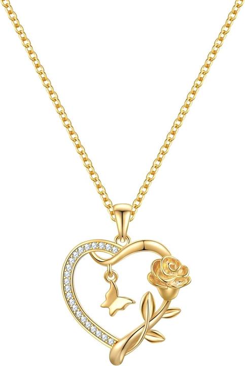 Immagine prodotto Rafaela Donata Collana da donna cuore/farfalla/rosa - 36612 (Argento)
