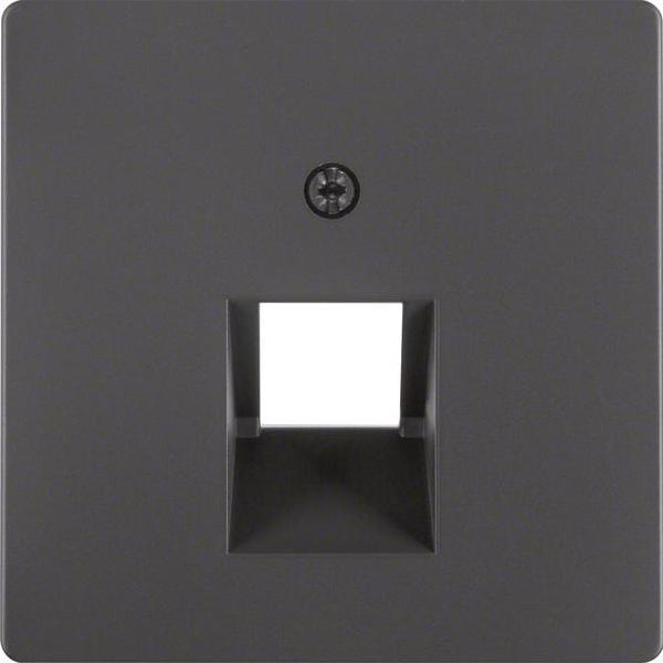 Produktbild Berker Zentralstück f. 14076086 UAE-Steckdose Q.1/Q.3 anthrazit, samt
