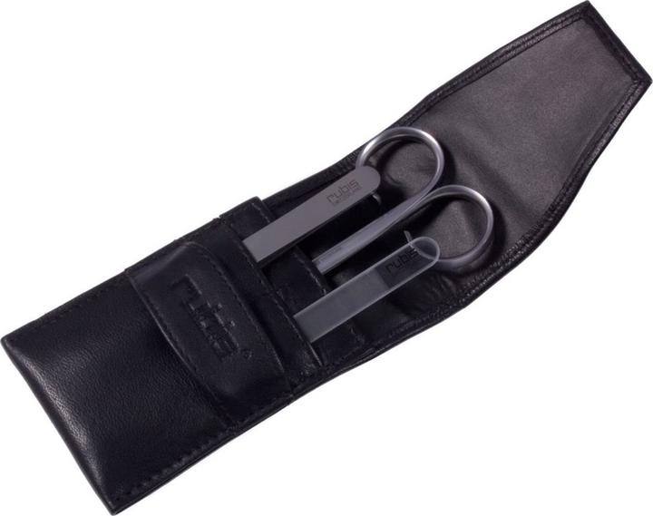 Produktbild Rubis Maniküreetui Leder 3-teilig, schwarz