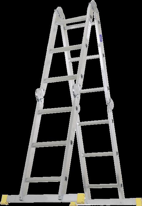 Produktbild Puag Gelenkleiter 4 x 3 Sprossen (Stehleiter, 349 cm)