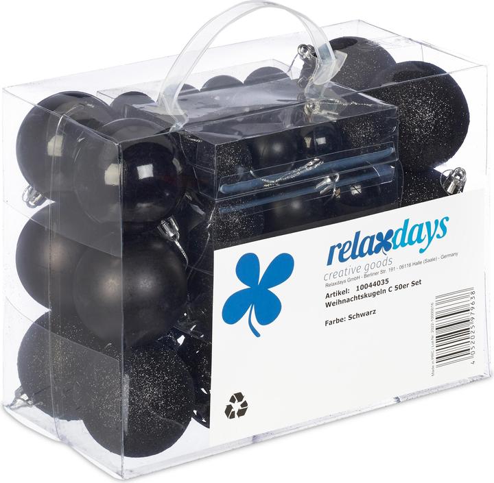 Produktbild Relaxdays Weihnachtskugeln-Set (50 -teilig)
