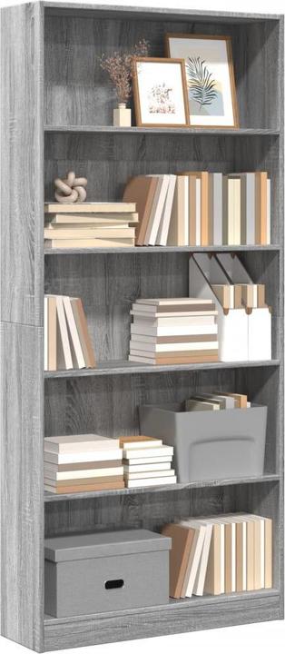 Produktbild VidaXL Bücherregal Regal Standregal Büroregal Aufbewahrungsregal Grau Sonoma (80 x 24 x 176 cm)