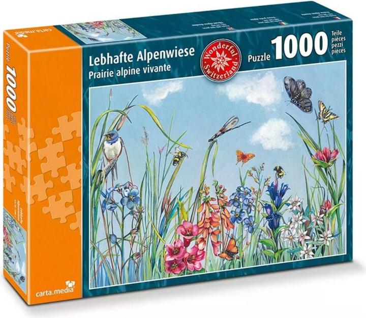 1'000 Teile Puzzle Lebhafte Alpenwiese (1000 Teile)