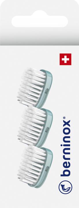 Actual product image Berninox Ersatz-Zahnbürstenköpfe eisberggrün super soft 3 Stk (3 x)