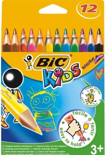Actual product image Bic ECOlutions children evolution triangle (Multinational, 12 x)