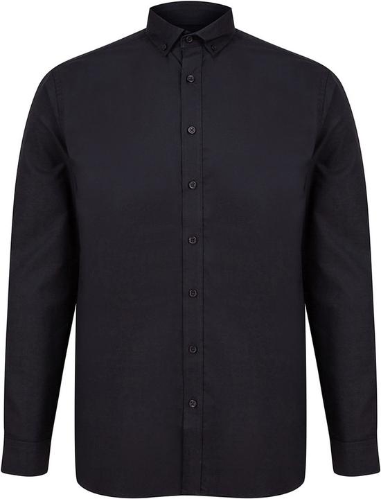 Henbury Modern Langarm Klassik Fit Oxford Hemd