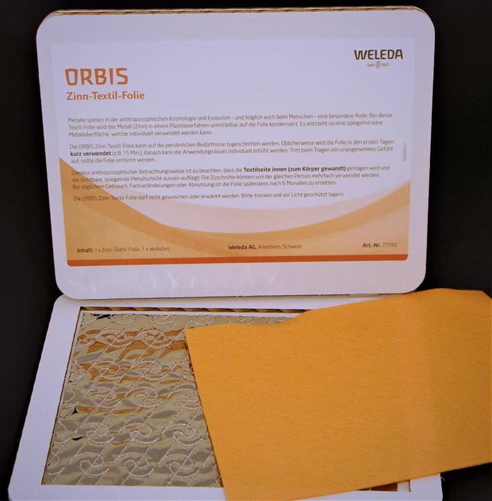 Orbis Zinn-Textil-Folie orange (1 Stück)