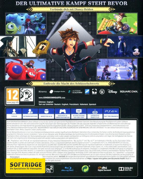 Actual product image Square Enix Kingdom Hearts 3 (PS4, Multilingual)