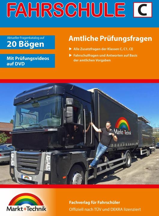 Produktbild Führerschein Fragebogen Klasse C, CE - LKW Theorieprüfung original amtlicher Fragenka (Deutsch, Markt+Technik Verlag GmbH, 2022)