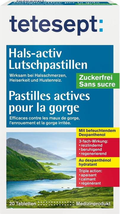 Tetesept Hals-activ Lutschpastillen zuckerfrei 20 Stück (20 Stück)
