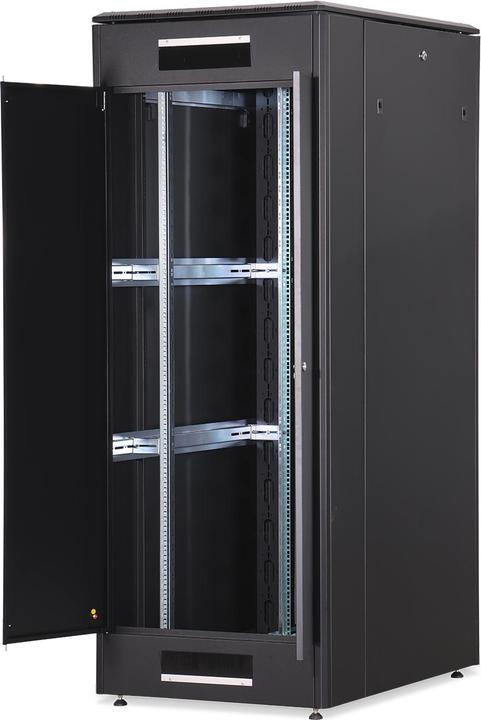 Actual product image Digitus Network cabinet 48.3cm 19inch 42U H2053mmxW800mmxD1000mm black with glass door incl. 28xmounting (42 RU, 19 inch rack)
