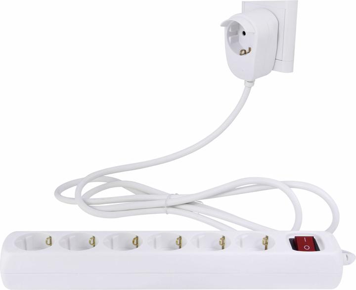 Produktbild REV Steckdosenleiste 6+1-fach 2m Powersplit + Schalter (6 x, 5 m)