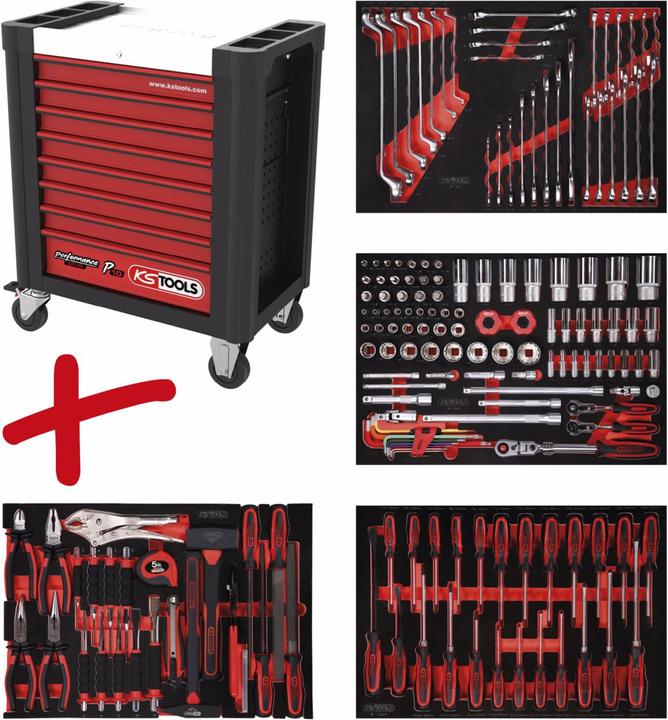 KS Tools Performanceplus Kit de servantes d'atelier P10 (180 x)