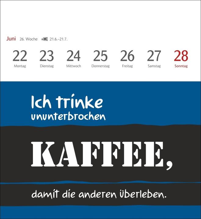 Produktbild Harenberg Typo-Sprüche-Kalender Postkartenkalender 2026 - Mit 53 Postkarten (Deutsch)
