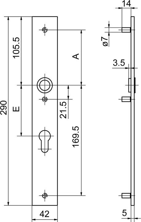 Immagine prodotto Glutz Segnaletica esterna per porte easyfix (Set di piastre per porte)