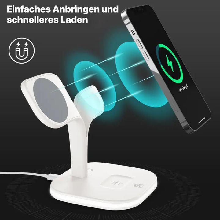 Produktbild Hermex 5-in-1 wireless Ladegerät Qi-Schnellladegerät Dockingstation (15 W)