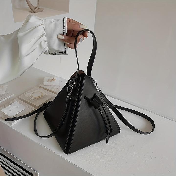 Immagine prodotto Only-Bags.Store Mini borsa con coulisse, borsa a tracolla in tinta unita, pochette in ecopelle