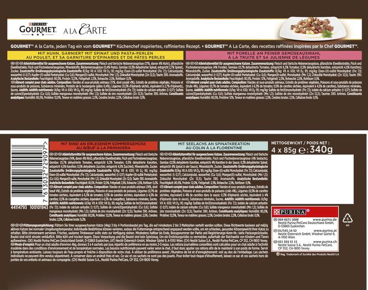 Immagine prodotto Gourmet à la carte (Adulto, 4 pz., 85 g)