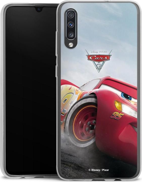 Produktbild DeinDesign Silikon Hülle für Samsung Galaxy A70 Handyhülle Case Smartphone Schutzhülle Cars Lightning Mcqueen (Samsung Galaxy A70)