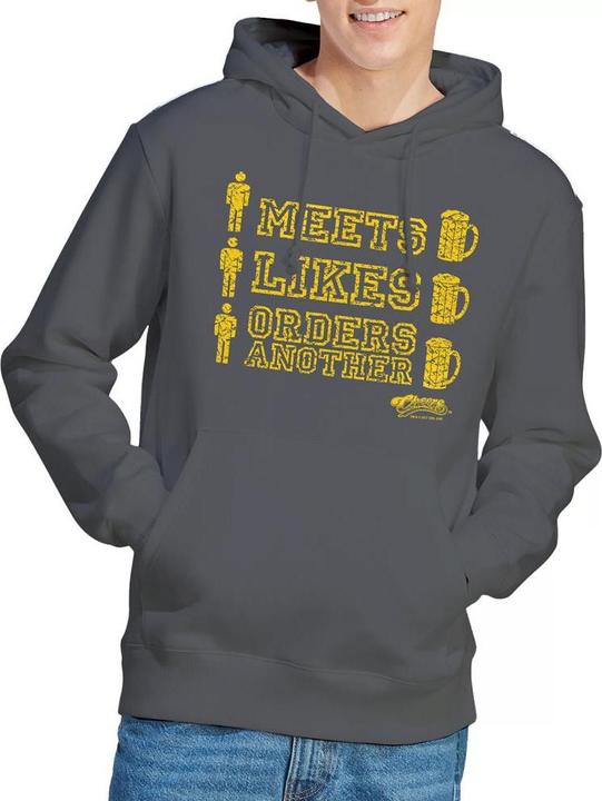 Immagine prodotto Cheers Man Meets Beer Felpa con Cappuccio Uomo (XL)