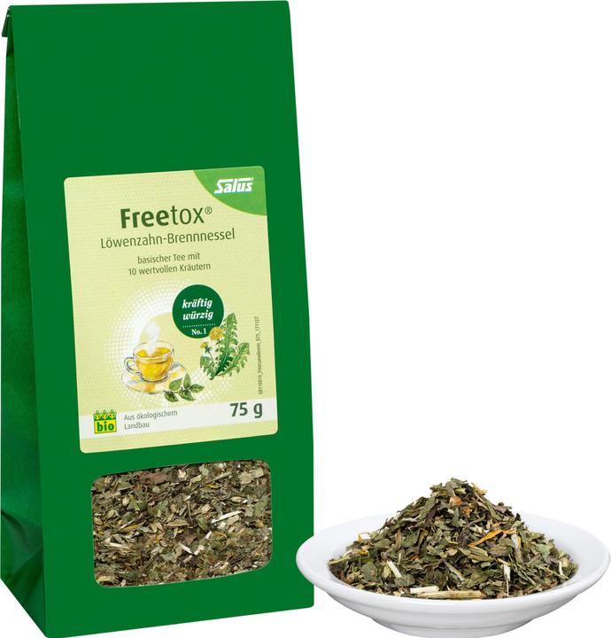 Produktbild Salus Freetox Löwenzahn-Brennnessel basischer Kräutertee, 75 g Tee