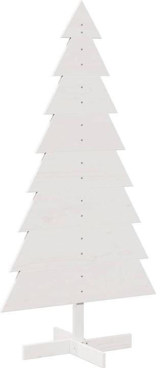 Produktbild VidaXL Weihnachtsbaum Holz Tannenbaum Deko Holzbaum Weiss 150cm Massivholz Kiefer (150 cm)