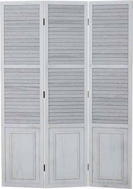 Produktbild Homestyle4u 3 fach Paravent Raumteiler Holz Trennwand spanische Wand Sichtschutz grau