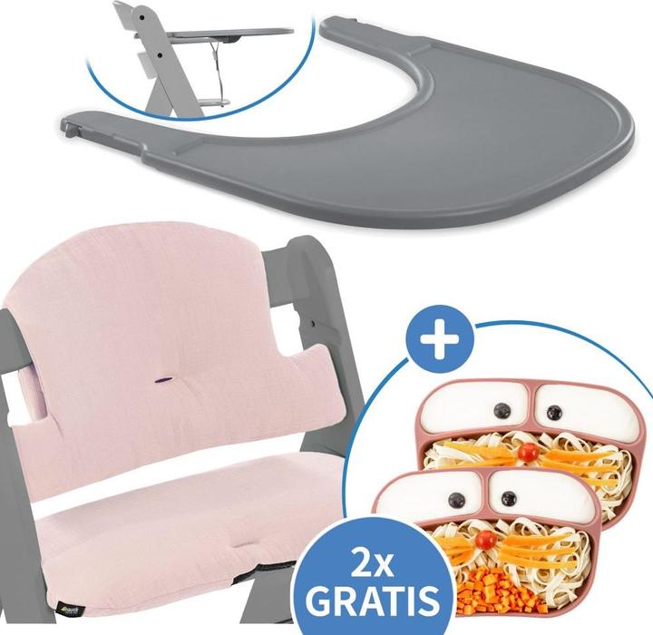 Actual product image Hauck Highchair accessories 5-piece dining tray set for Alpha Plus - Click Tray +