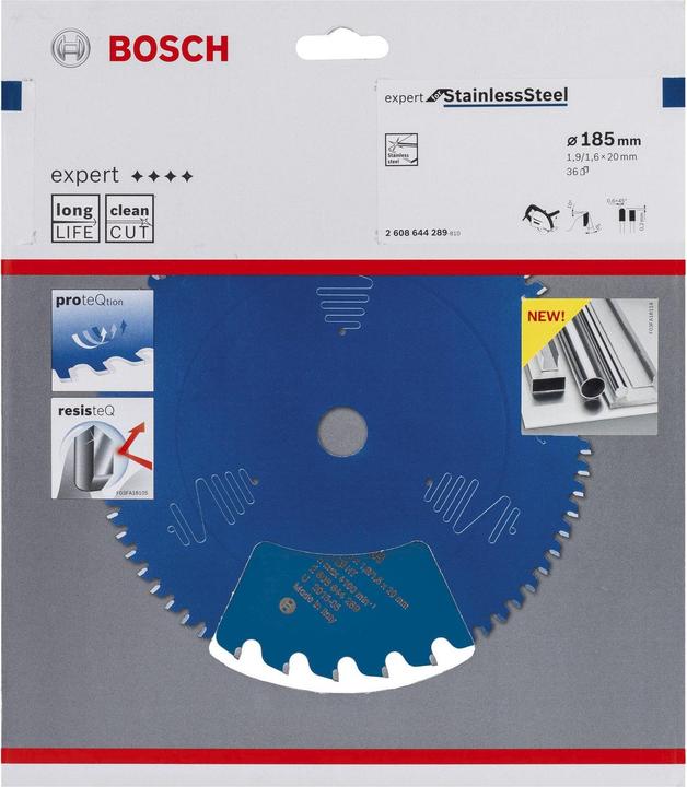 Actual product image Bosch Professional Zubehör Circular saw blade Expert for Stainless Steel, 185 x 20 x 1.9 x 36
