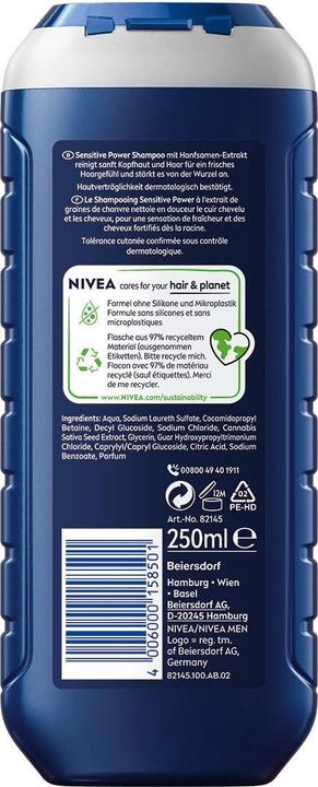 Actual product image NIVEA MEN Sensitiv Power (250 ml, Liquid shampoo)
