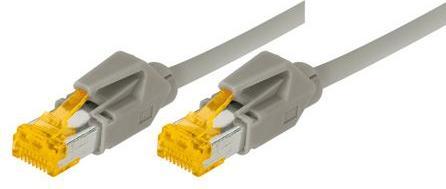 Produktbild Tecline Patchkabel S/FTP, PiMF, Cat 6a, grau, 35,0 m Für 10 Gigabit/s, halogenfrei, mit Draka-Kabel und Hiro (S/FTP, CAT6a, 35 m)