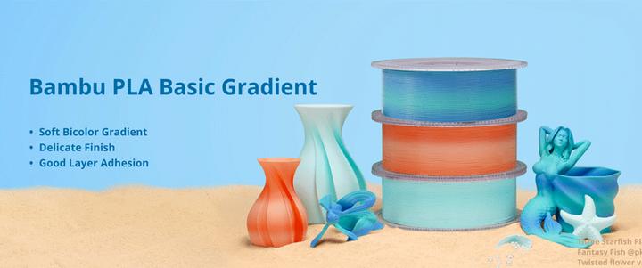Productafbeelding Bambu Lab Filament PLA Gradient Cotton Candy Cloud 1kg (PLA, 1.75 mm, 1000 g, Veelkleurig)