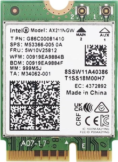 Actual product image Intel AX211.NGWG.NV (M.2 A Key)