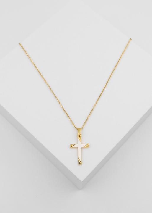 Image du produit Muau Pendant cross yellow gold 750, 23x12mm (Or jaune 750/18K)