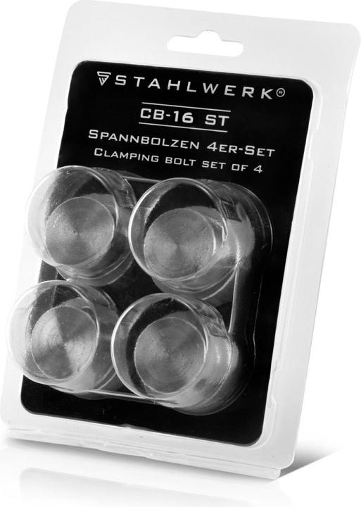 Produktbild Stahlwerk Spannbolzen D16 mm für Schweisstische und Lochplatten 4er Set (Metall)